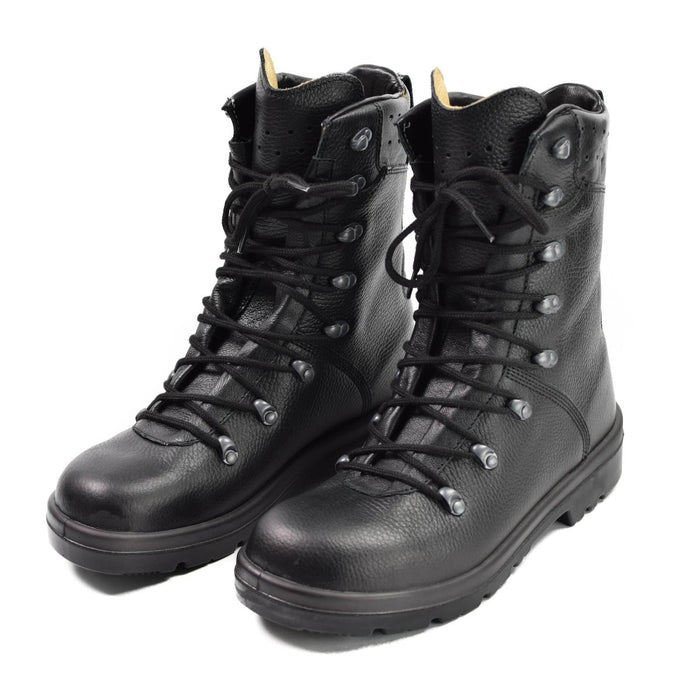 Bottes de l'armée allemande originales en cuir noir BDU combat BW problème militaire NOUVEAU - GoMilitar