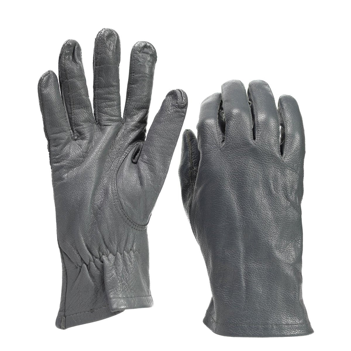 Gants en cuir d'origine de l'armée allemande gris, édition militaire tactique excédentaire