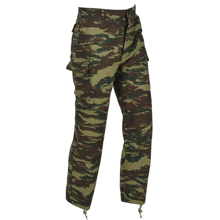 Pantalon de campagne militaire grec original BDU avec poches cargo camouflage lézard - GoMilitar