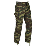 Pantalon de campagne militaire grec original BDU poches cargo camouflage lézard