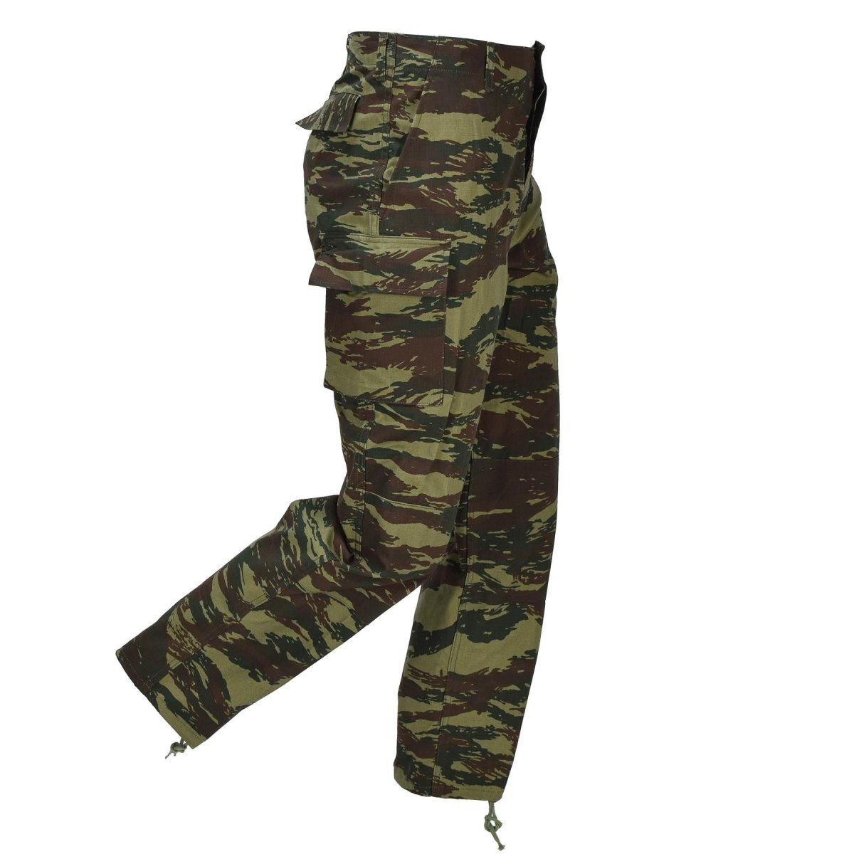 Pantalon de campagne militaire grec original BDU poches cargo camouflage lézard