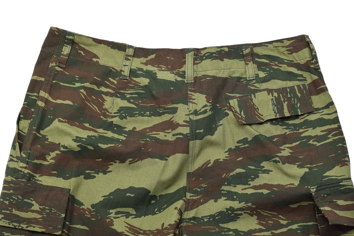 Pantalon de campagne militaire grec original BDU poches cargo camouflage lézard