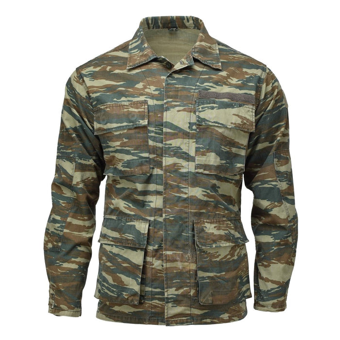 Veste BDU originale de terrain militaire grec, camouflage lézard, chemises de l'armée grecque - GoMilitar