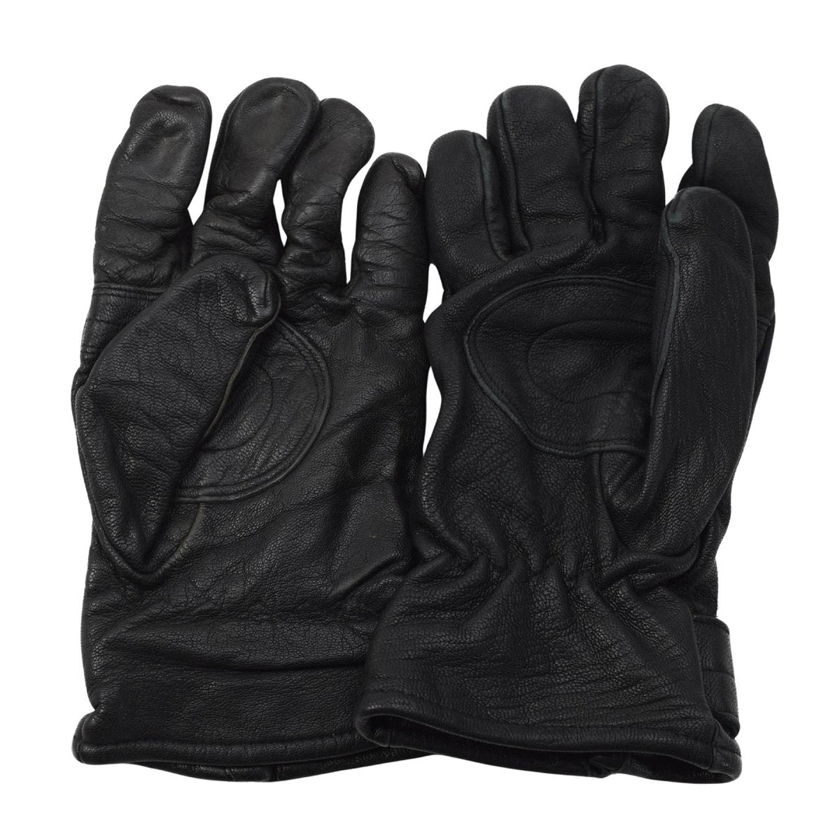 Gants en cuir d'origine de l'armée hongroise doublés militaires hiver extérieur noir
