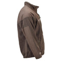 Veste polaire marron militaire hongroise originale avec poignets réglables et coupe-vent