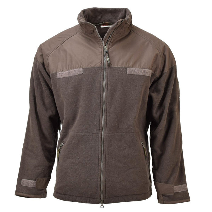 Veste polaire marron militaire originale hongroise, stop-tempête, poignets réglables - GoMilitar