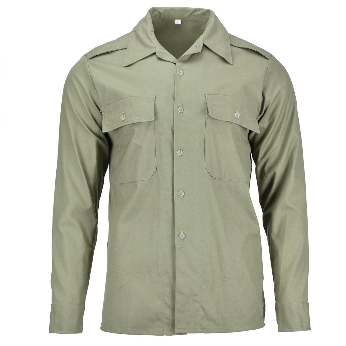 Chemise de combat militaire originale hongroise olive à manches longues avec poches sur le terrain NOUVEAU\