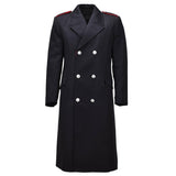 Manteau en laine des carabiniers de l'armée italienne d'origine, uniforme à double boutonnage noir