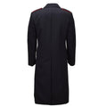 Manteau en laine des carabiniers de l'armée italienne d'origine, uniforme à double boutonnage noir
