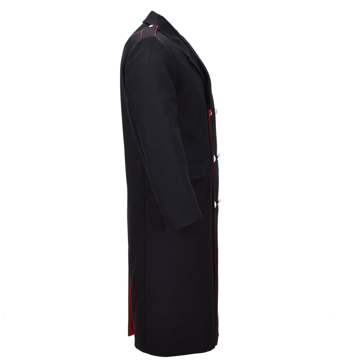 Manteau en laine des carabiniers de l'armée italienne d'origine, uniforme à double boutonnage noir