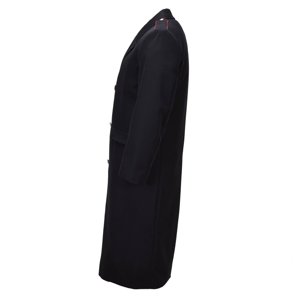 Manteau en laine des carabiniers de l'armée italienne d'origine, uniforme à double boutonnage noir