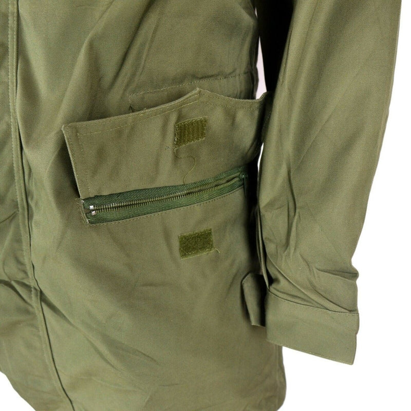Veste militaire parka vert olive originale de l'armée italienne Manteau de surplus BDU