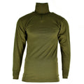 Chemise en tricot originale de l'armée italienne avec fermeture éclair, sous-vêtement thermique F1 vert OD NEUF