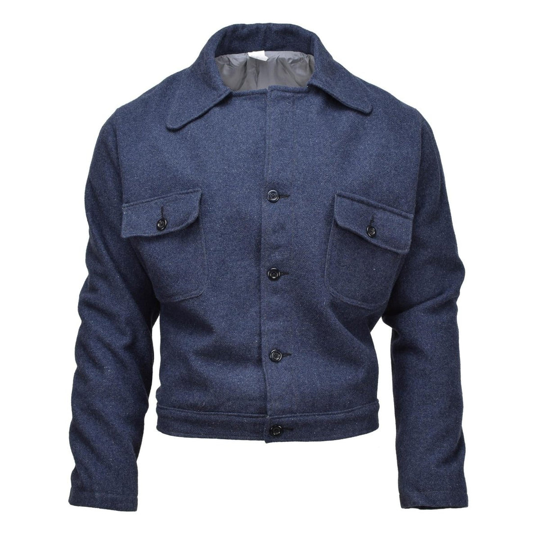 Veste vintage ike originale de l'armée italienne en laine, chemisier, robe, uniforme, bleu