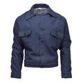 Veste vintage ike originale de l'armée italienne en laine, chemisier, robe, uniforme, bleu