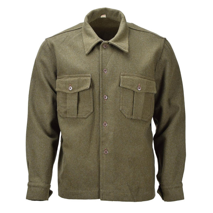 Veste formelle italienne originale uniforme en laine olive poignets réglables vintage - GoMilitar