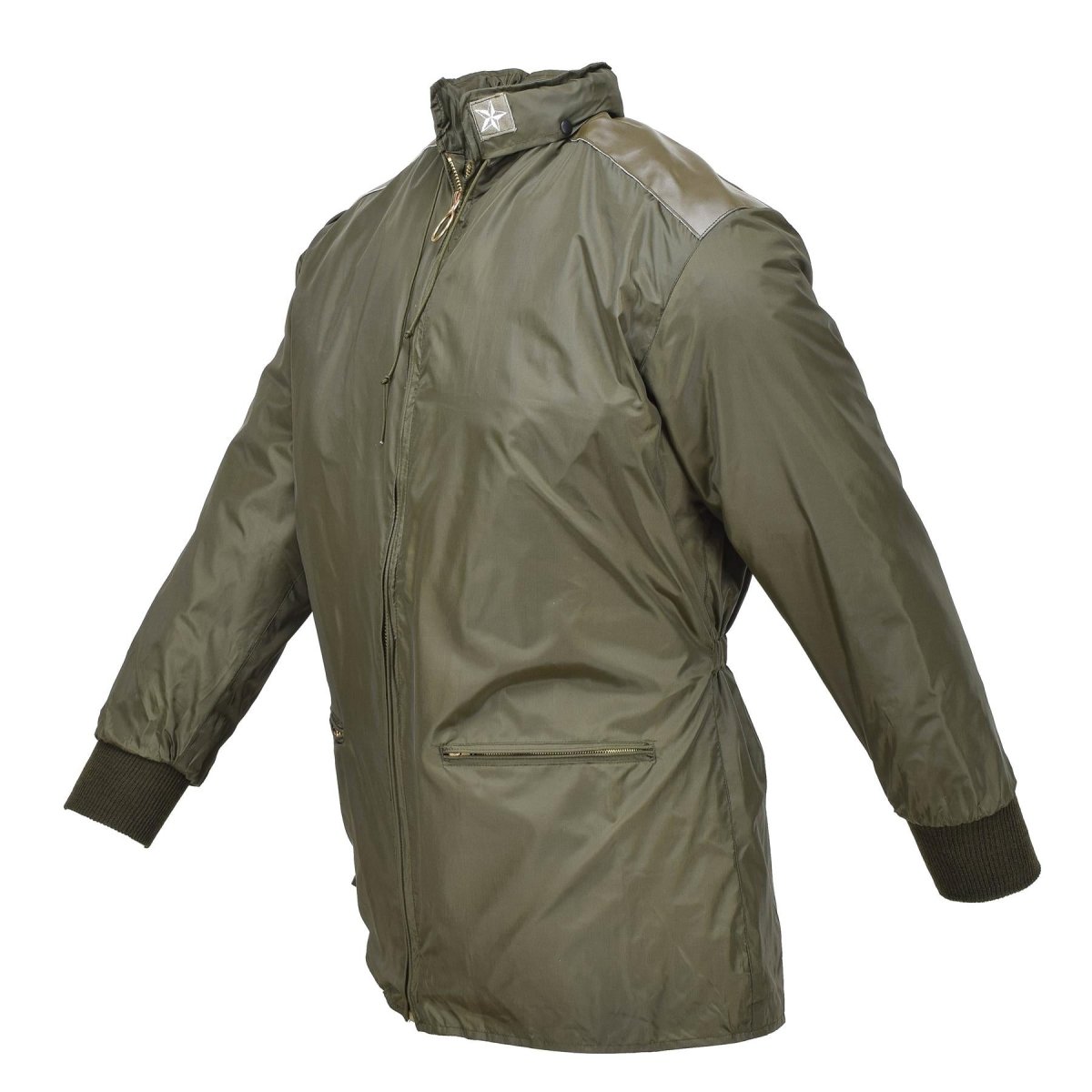 Veste de pluie originale des forces aériennes militaires italiennes, imperméable à capuche doublée olive NEUF