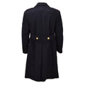 Original Italien Militaire Carabinieri Robe Manteau Laine Double Boutonnage Noir