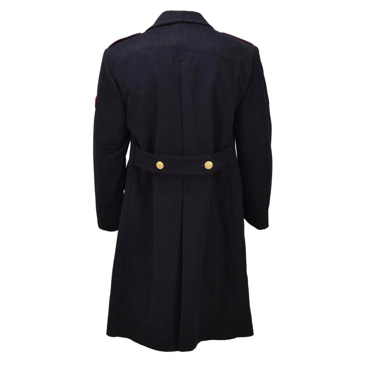 Original Italien Militaire Carabinieri Robe Manteau Laine Double Boutonnage Noir