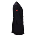Original Italien Militaire Carabinieri Robe Manteau Laine Double Boutonnage Noir