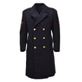 Original Italien Militaire Carabinieri Robe Manteau Laine Double Boutonnage Noir