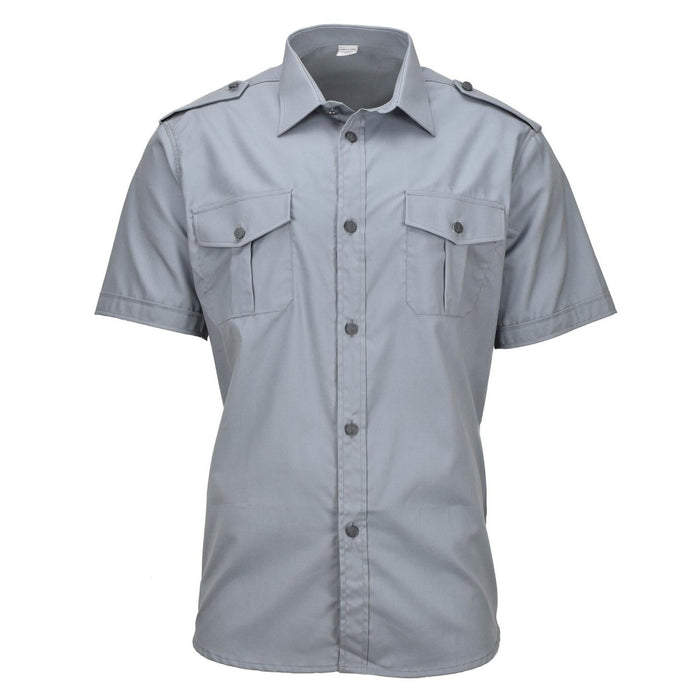 Chemise classique militaire italienne originale, manches courtes, épaulettes, poches poitrine - GoMilitar