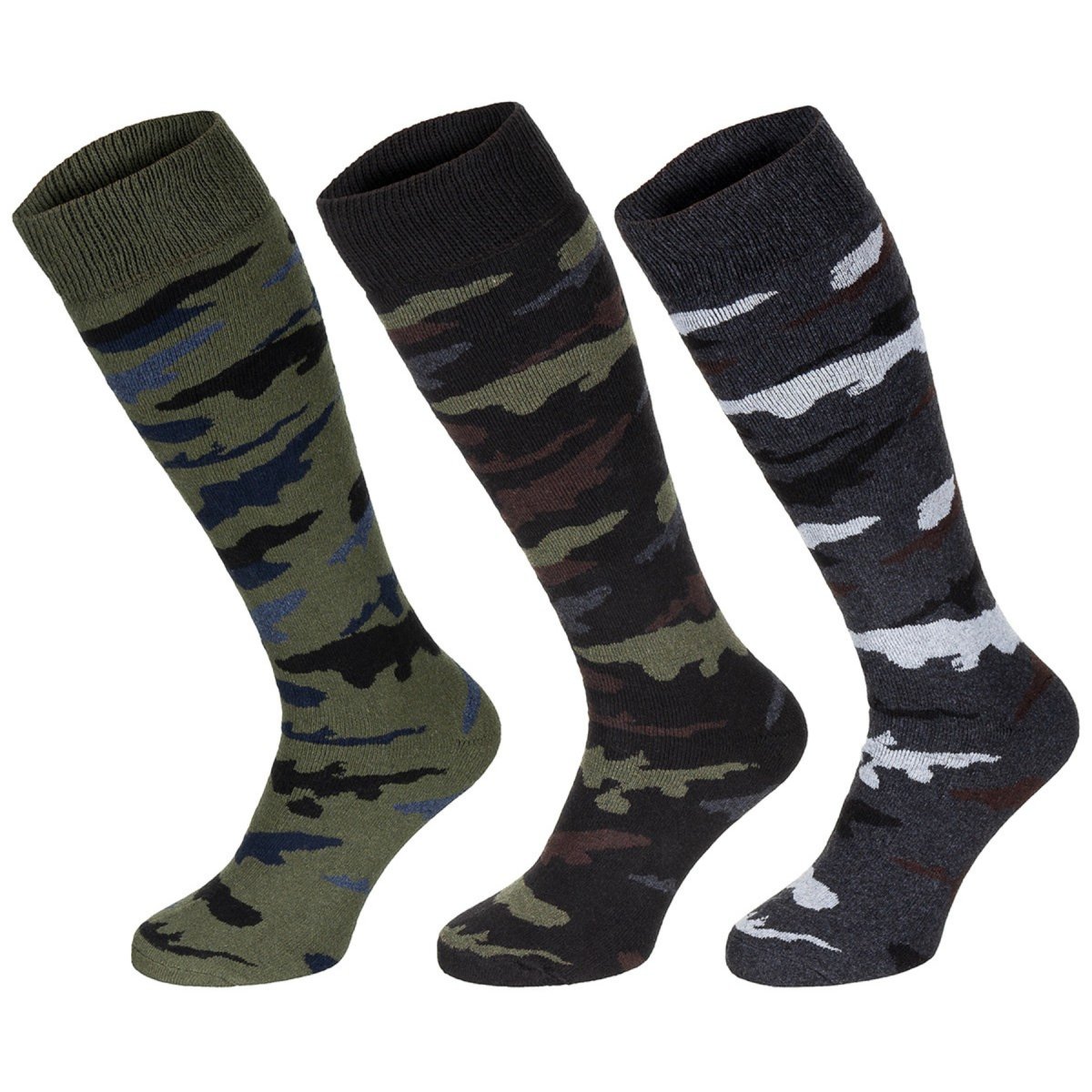 Original Italien Militaire Esercito Chaussettes D'hiver Longues Hautes 3 Pack Camouflage