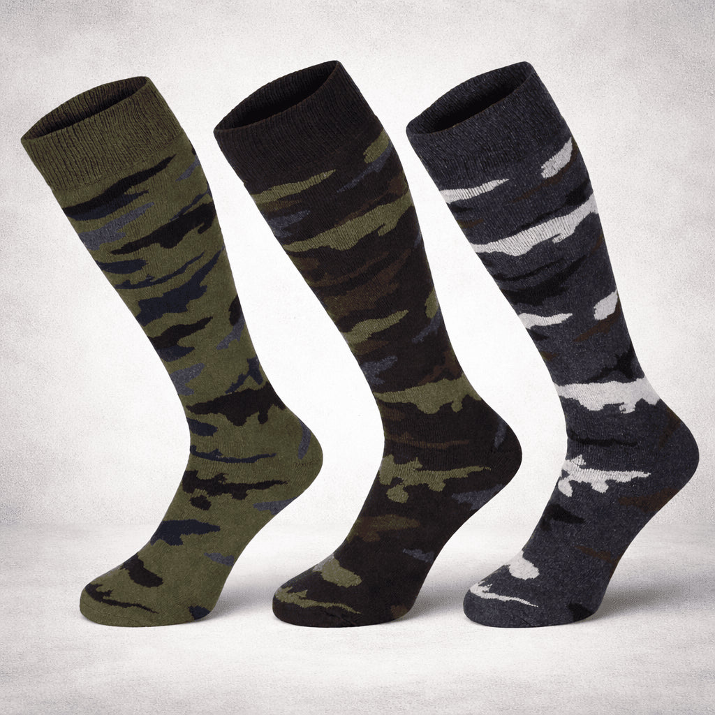 Original Italien Militaire Esercito Chaussettes D'hiver Longues Hautes 3 Pack Camouflage