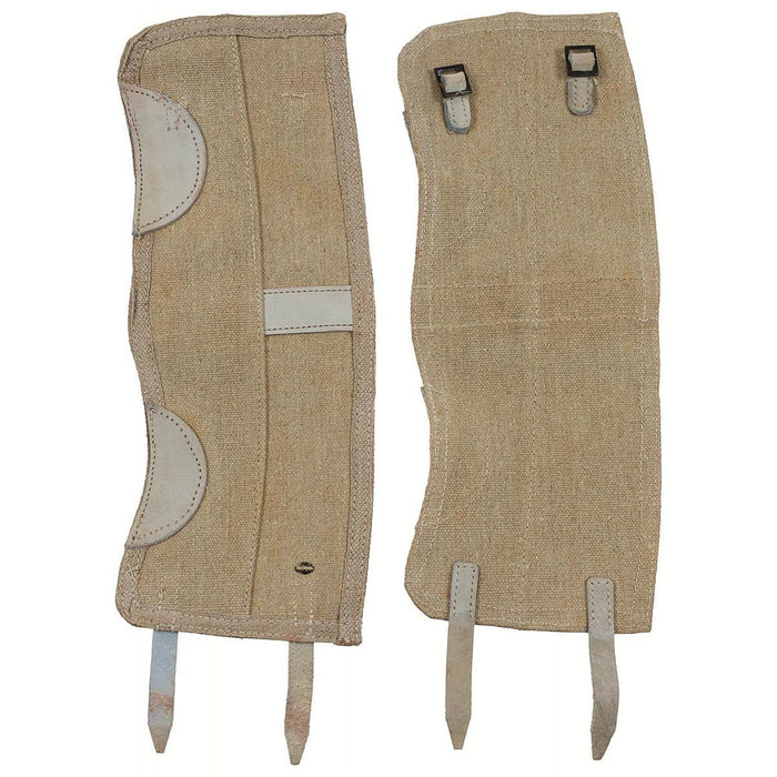 Guêtres militaires italiennes originales, couvre-jambes de l'armée, surplus d'armée kaki en toile durable pour la protection des équipements de plein air et de randonnée