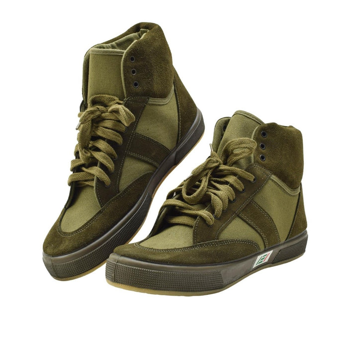 Chaussures de sport militaires italiennes originales haut de gamme conception durable entraînement Olive - GoMilitar