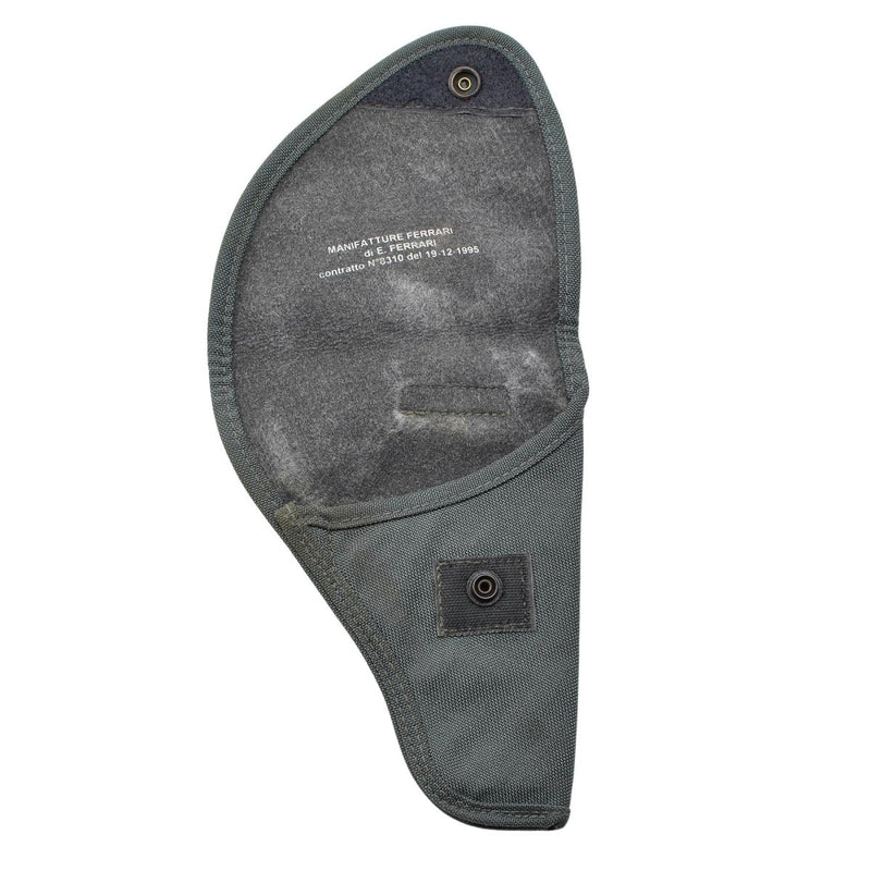 Original Italian Military Pistol Holster Snap Button Durable Canvas Gray - GoMilitar