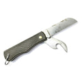 Couteau de poche militaire italien original ouvre-boîte pliant manche en plastique olive