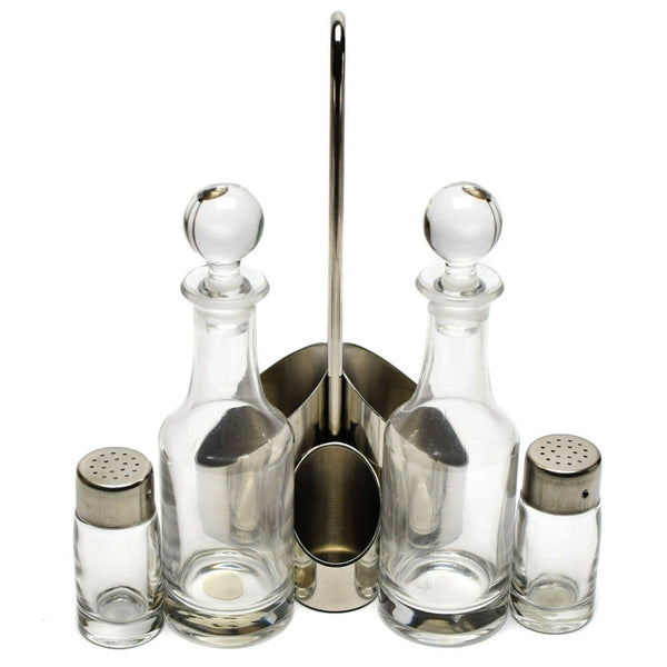 Original Italian Military Seasoning Set Holder 2 Shakers 2 Bottles Tableware - GoMilitar