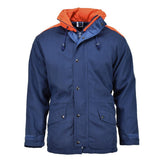 Veste parka marine originale italienne trilaminée à capuche vintage imperméable NEUF