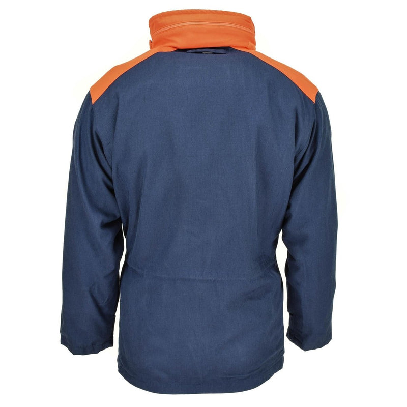 Veste parka marine originale italienne trilaminée à capuche vintage imperméable NEUF