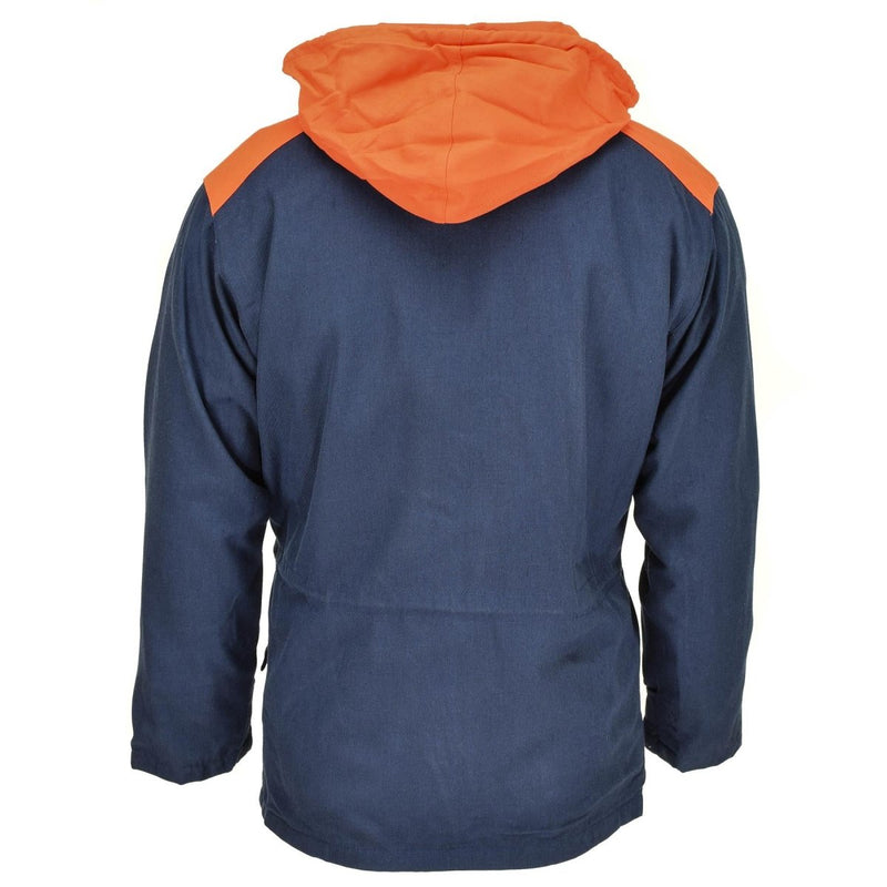 Veste parka marine originale italienne trilaminée à capuche vintage imperméable NEUF