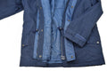 Veste parka marine originale italienne trilaminée à capuche vintage imperméable NEUF