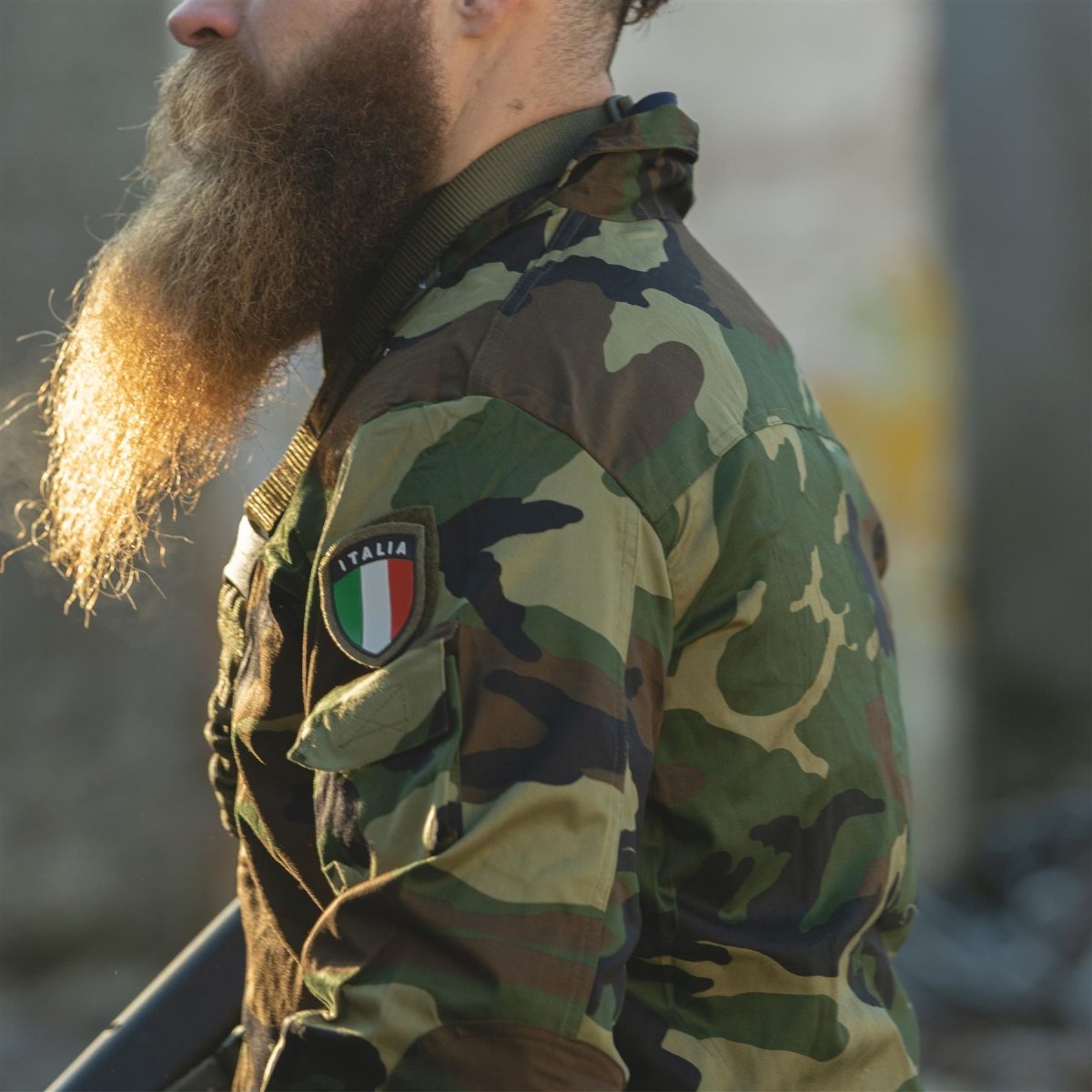 Veste de combat militaire originale italienne légère camouflage forêt surplus de l'armée NEUF
