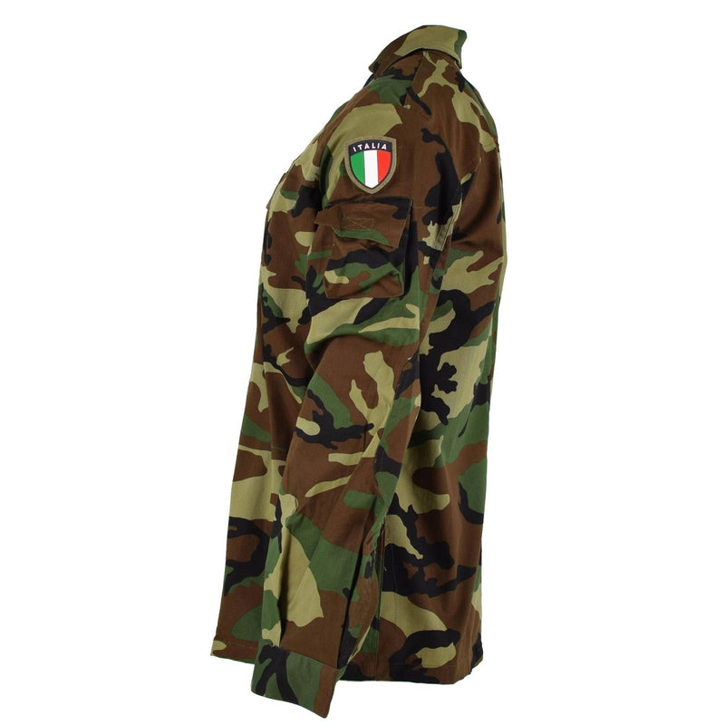 Veste de combat militaire originale italienne légère camouflage forêt surplus de l'armée NEUF