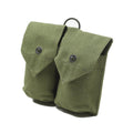Pochette de chargeur originale de l'armée norvégienne, sac à munitions double vintage en toile verte NEUF