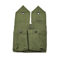 Pochette de chargeur originale de l'armée norvégienne, sac à munitions double vintage en toile verte NEUF