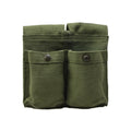 Pochette de chargeur originale de l'armée norvégienne, sac à munitions double vintage en toile verte NEUF