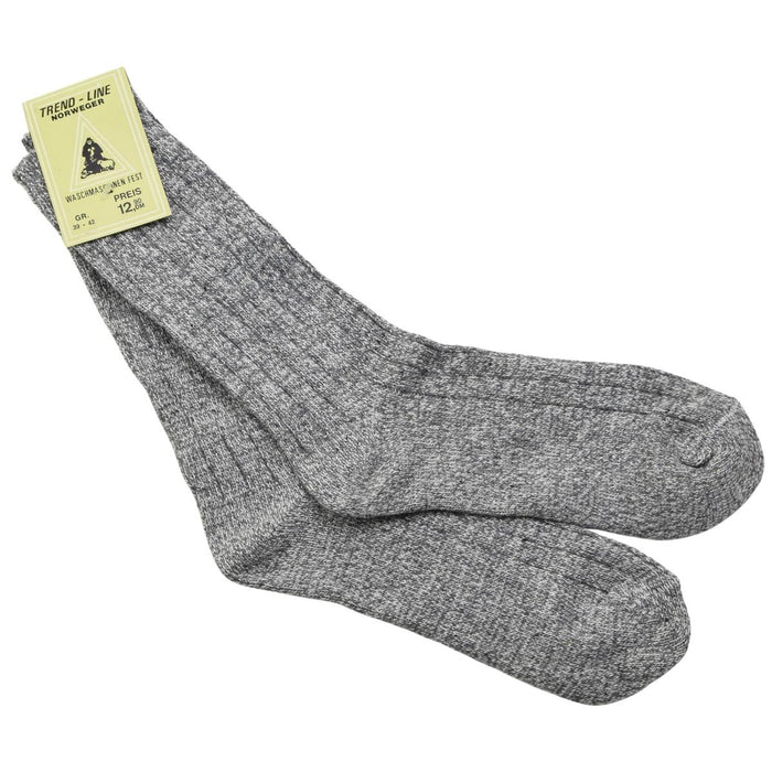 Chaussettes militaires norvégiennes originales en laine mérinos respirantes Trend Line Gris - GoMilitar