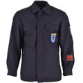 Veste d'uniforme bleu foncé originale de l'armée est-allemande NVA, surplus militaire