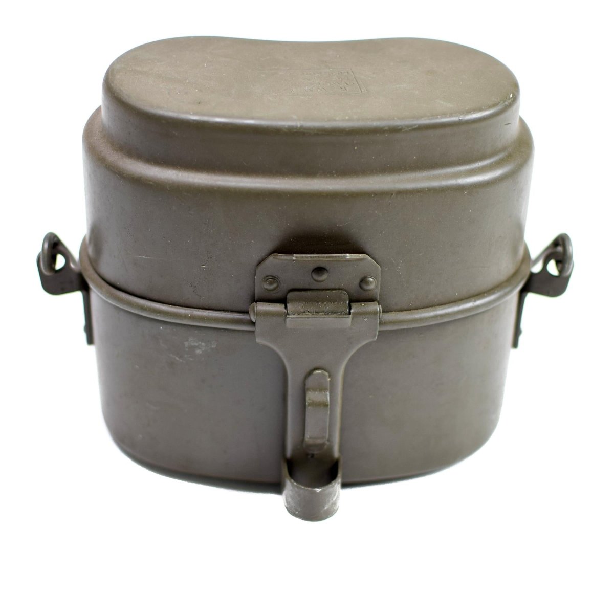 Gamelle militaire polonaise originale en aluminium, bol militaire vintage de camping, olive