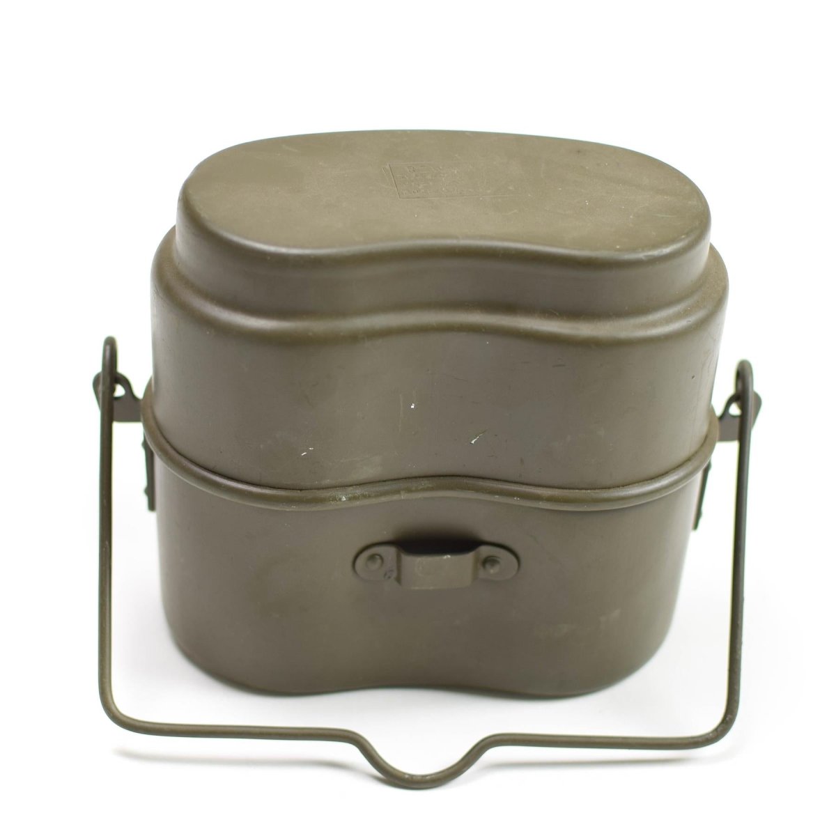 Gamelle militaire polonaise originale en aluminium, bol militaire vintage de camping, olive