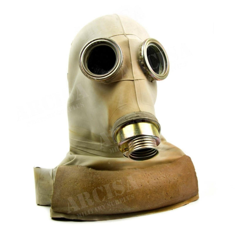 Masque à gaz militaire polonais d'origine, filtre vintage de l'époque soviétique inclus, gris