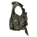 Gilet tactique militaire polonais d'origine avec plaque de transport camouflage Woodland