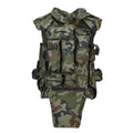 Gilet tactique militaire polonais d'origine avec plaque de transport camouflage Woodland