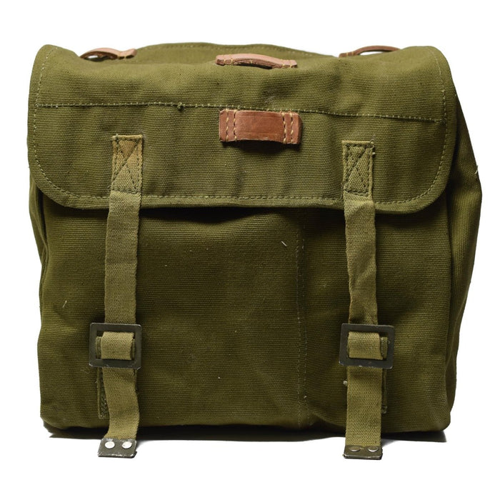 Sac de transport original de surplus militaire vert de l’armée roumaine avec bandoulière robuste et matériau en coton durable